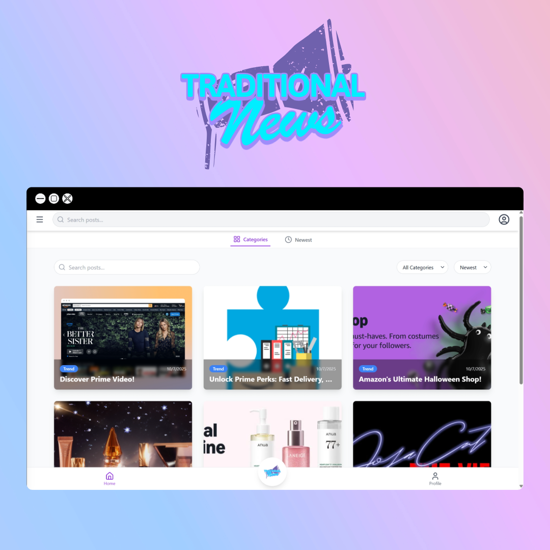 Traditional.News Web App!